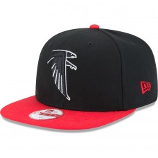 Men's Atlanta Falcons New Era Black/Red Historic Baycik 9FIFTY Adjustable Snapback Hat 2697527
